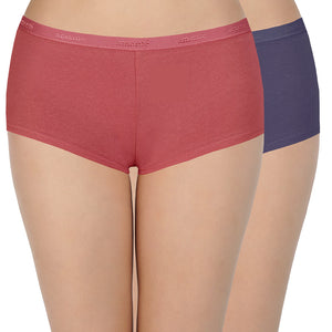 Solid Low Rise Boyshort Panties (Pack of 2)