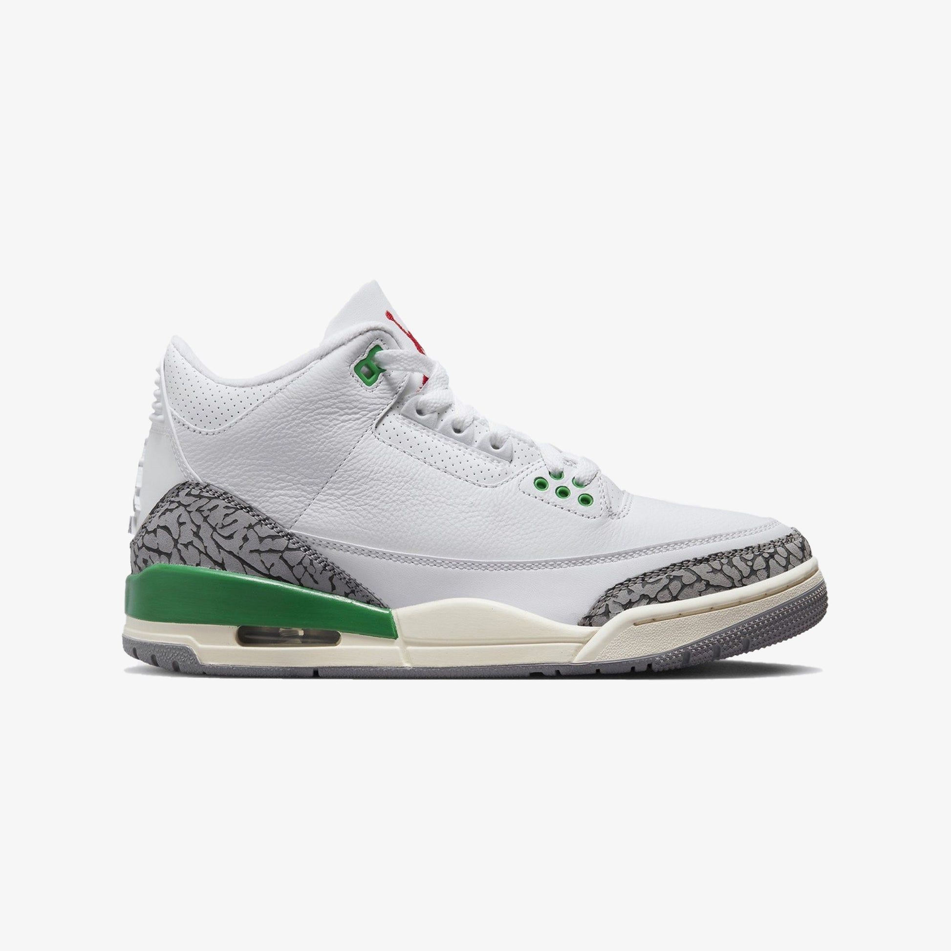 Jordan | AIR JORDAN 3 RETRO  { WHITE/VARSITY RED-LUCKY GREEN