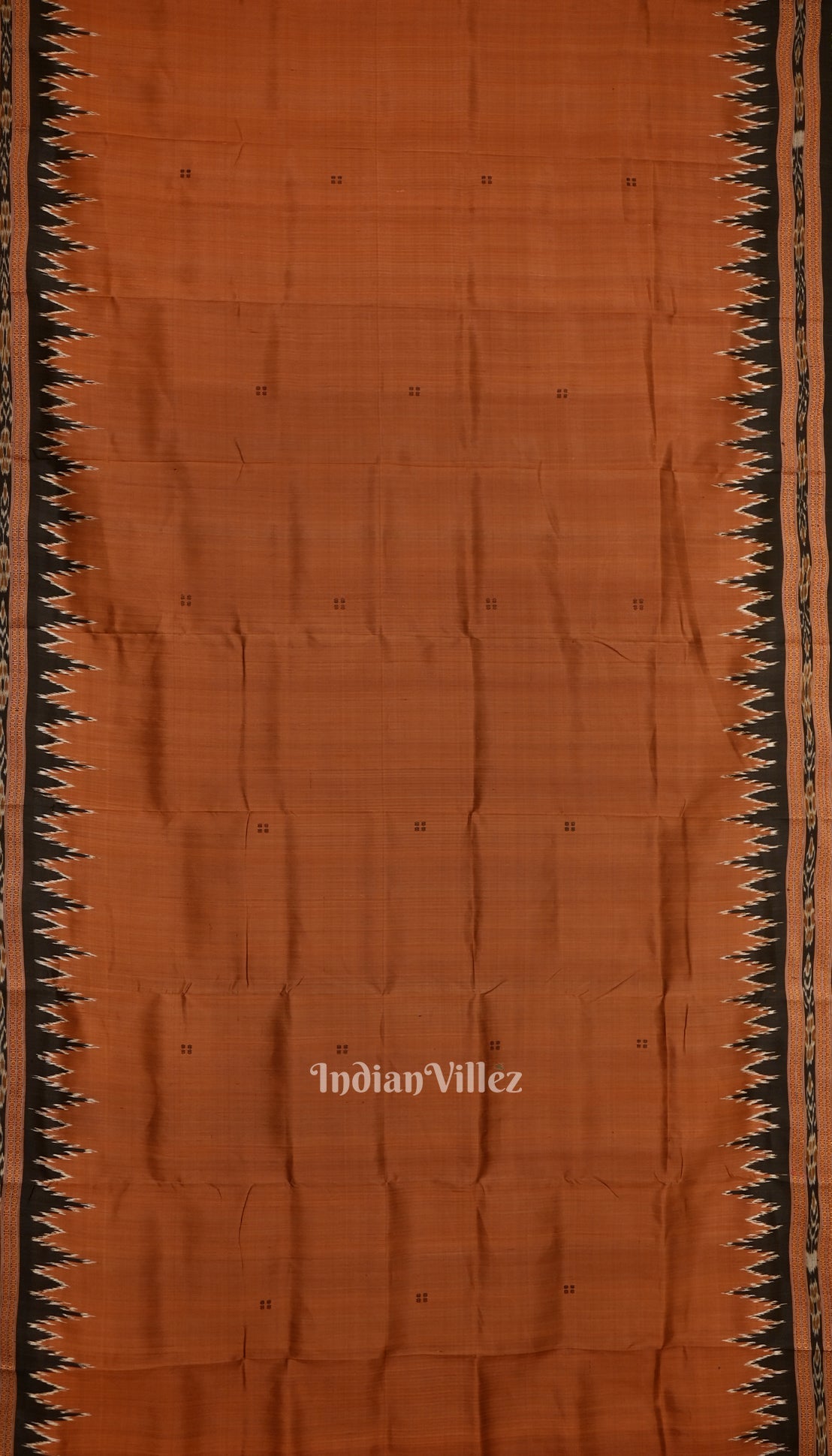 Cupper Phoda Kumbha Design Odisha Ikat Khandua Silk Saree