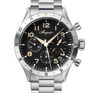 Breguet Type XX Chronograph Men's Black dial Silver Watch