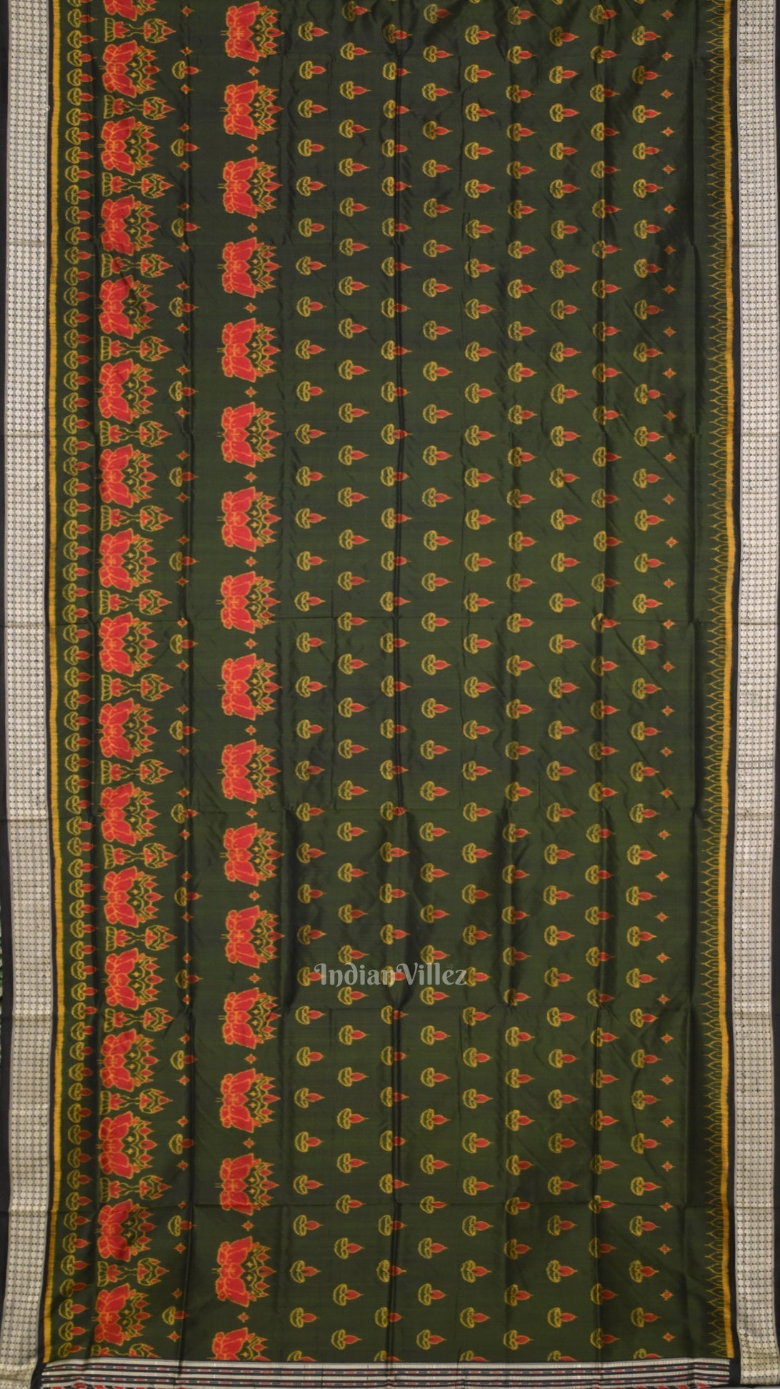 Moss Green Diwali Theme Odisha Handloom Sambalpuri Silk Saree