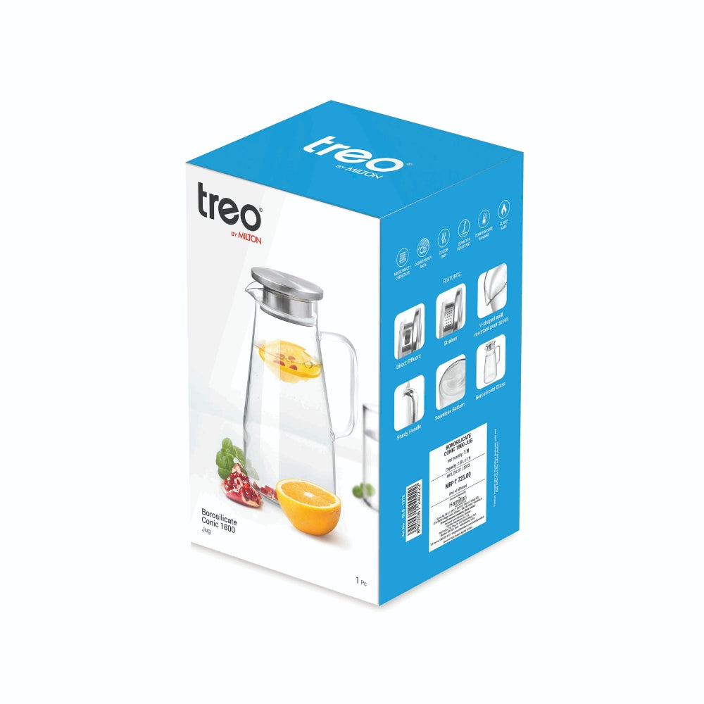 Treo by Milton Conic Borosilicate 1800 ml Jug | 1 Pc