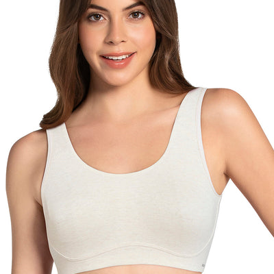 All Day Lounge Non-padded & Non-wired Bra - Oatmeal Marl