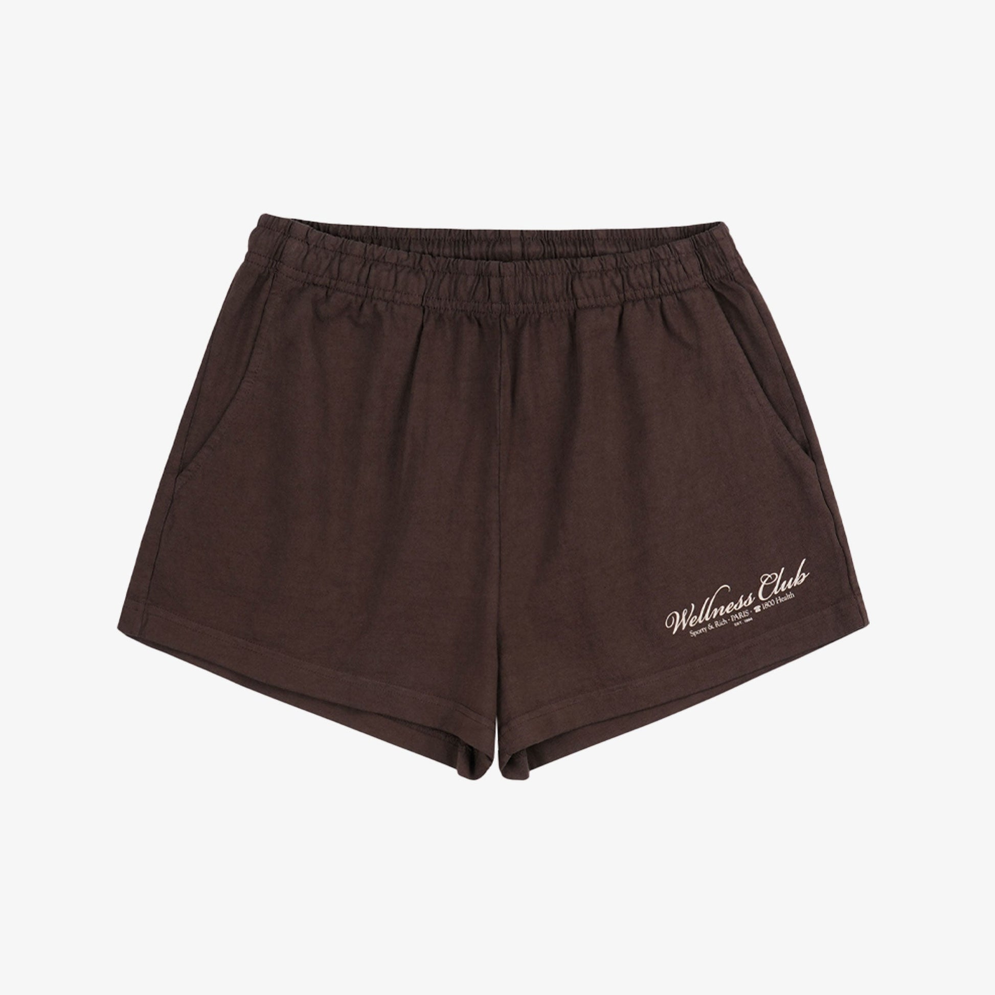 SPORTY & RICH | 1800 HEALTH DISCO SHORT { CHOCOLATE/CREAM