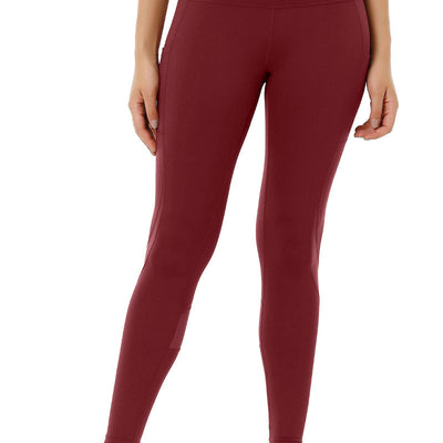 Flaunt Panelled High Rise Active Leggings - Chocolate Truffle