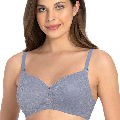 Floral Romance Padded Non-wired Lace Bra - Tempest Lace