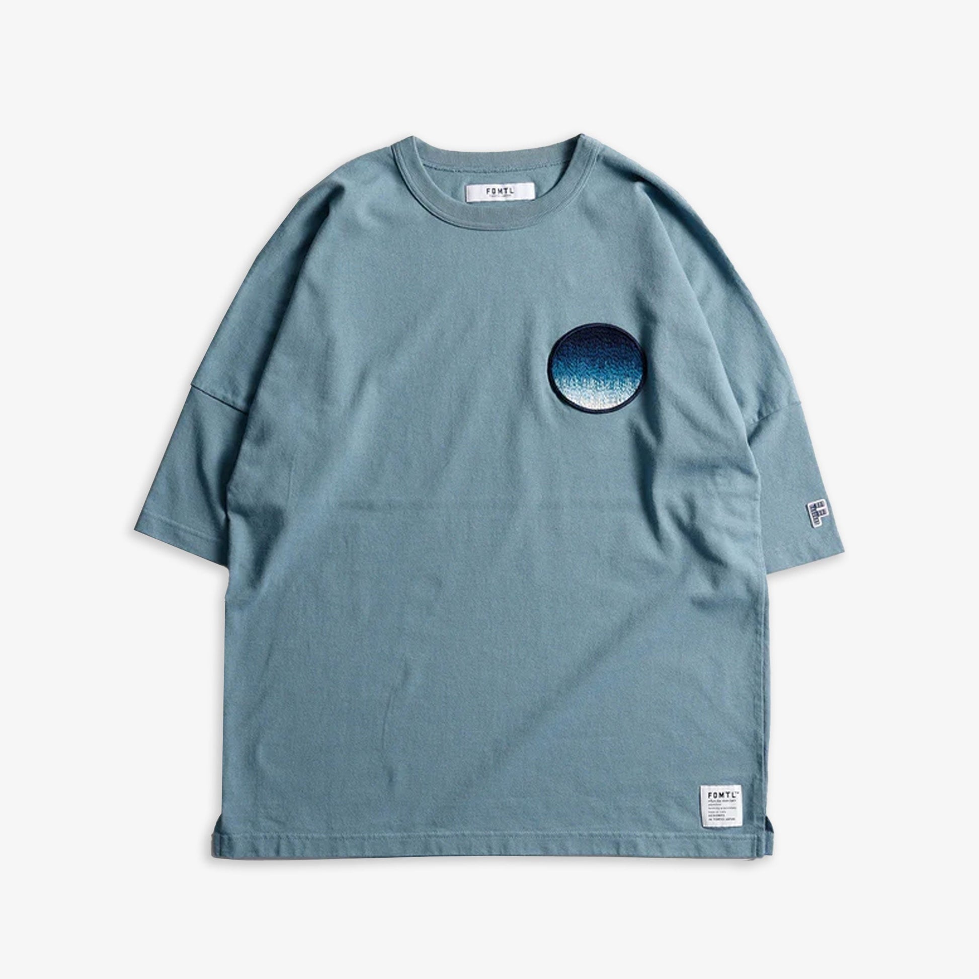 FDMTL | CIRCLE PATCH WIDE TEE  { BLUE