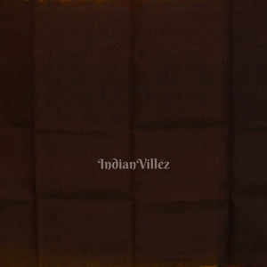 Yellow with Coffee  Handloom Pochampally Ikat Silk Saree