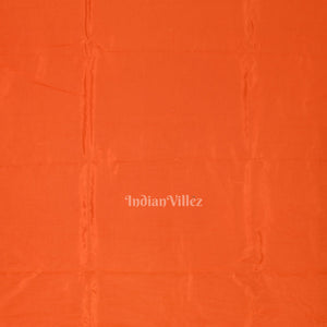 Orange Tribal Theme Hand-Painted Pattachitra Saree