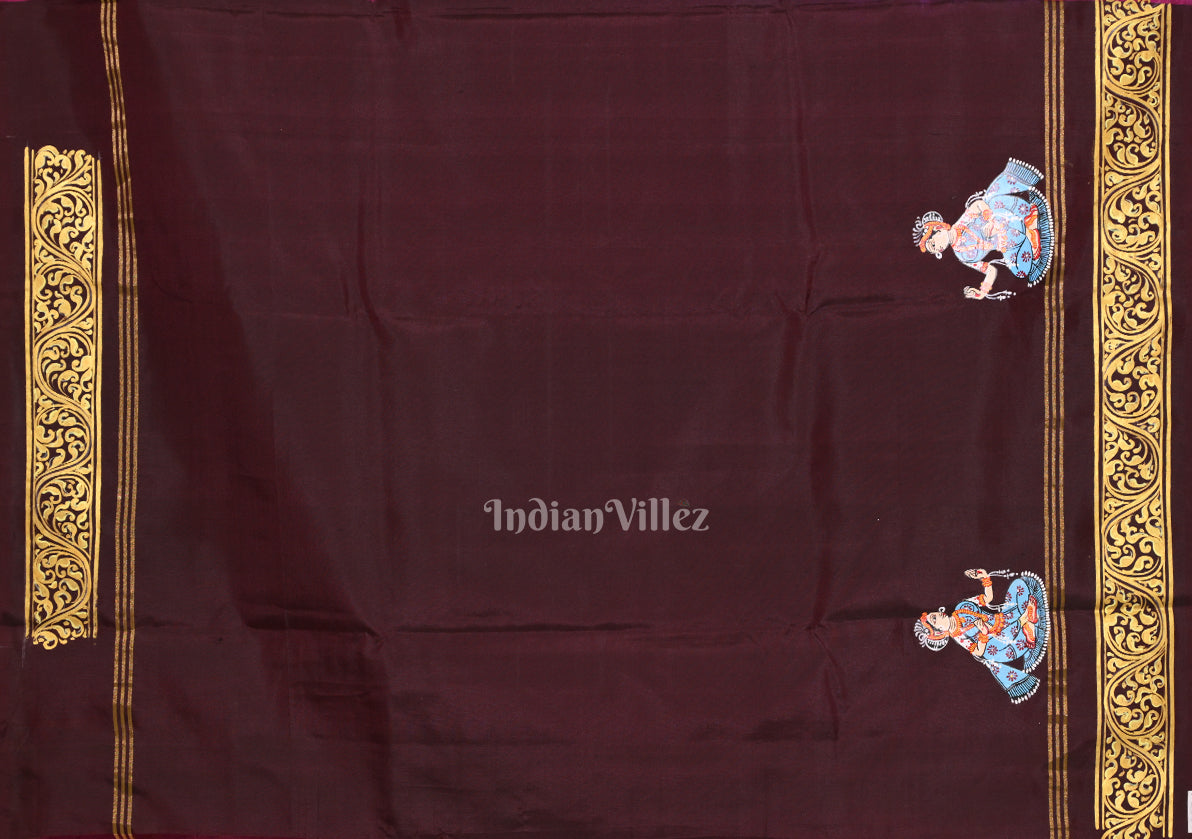 Coffee with Rani Pink Doli Barat /Palki Theme Pattachitra Silk Saree