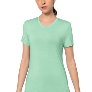 Energize Short Sleeve V-Neck Active T-Shirt - Silt Green