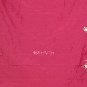 Magenta Pink Nartaki Theme Hand- Painted Pattachitra Saree
