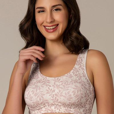 All Day Lounge Solid Non Padded Non-Wired Bra - Henrietta Floral Print