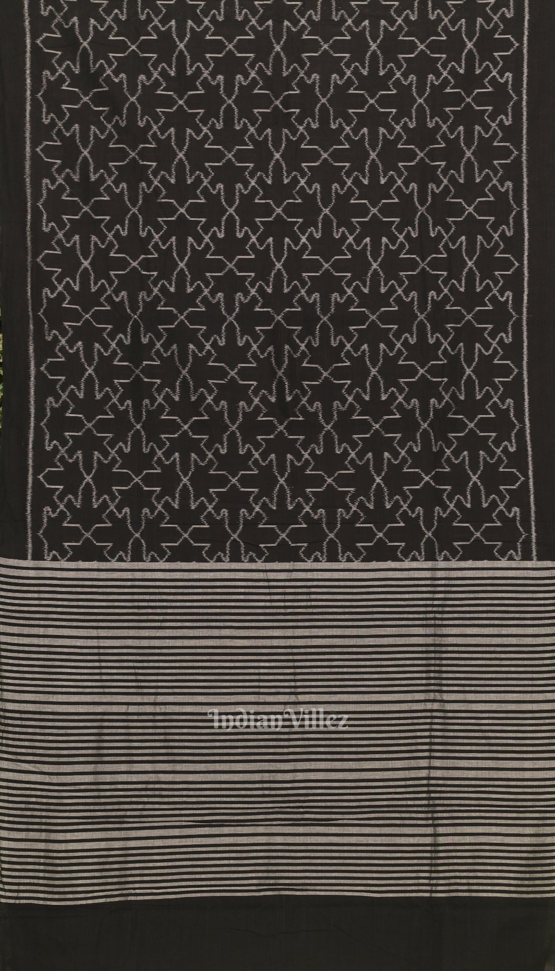 Black Pure Sambalpuri Cotton Saree