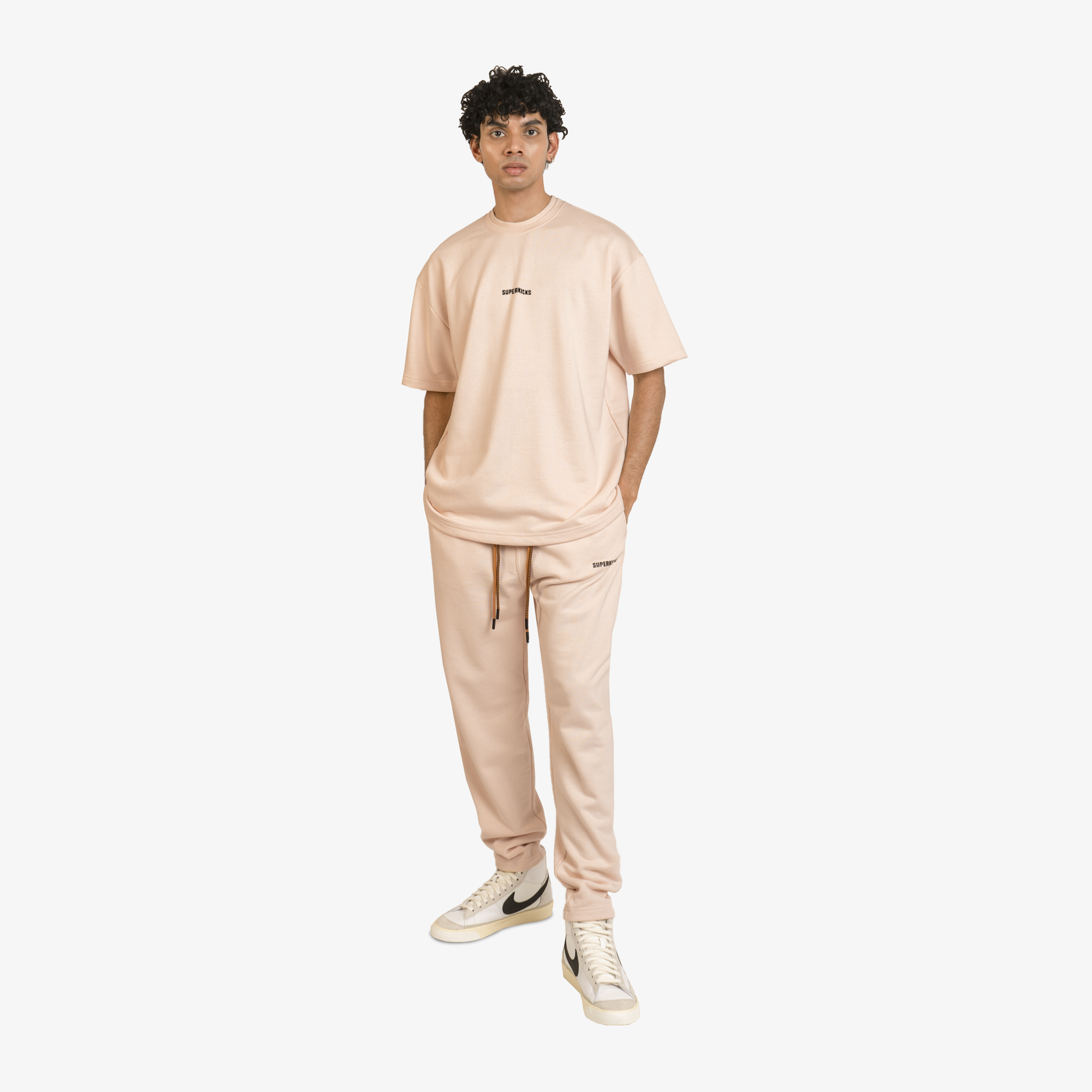 Superkicks | FRENCH TERRY T-SHIRT  { PEACH