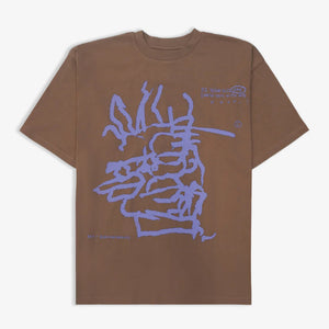 JAYWALKING | FOOT DRAWING T-SHIRT { BROWN