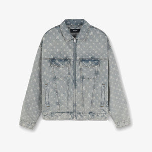 Represent | R4 MONOGRAM DENIM JACKET  { STONE WASH