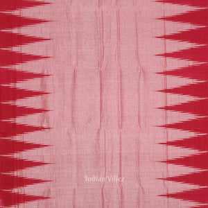 Red Kargil Kumbha Maniabandha Cotton Saree