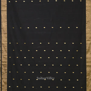 Black Butta Design Cotton Paithani Saree