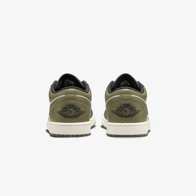 JORDAN | AIR JORDAN 1 LOW { BLACK/WHITE-MEDIUM OLIVE