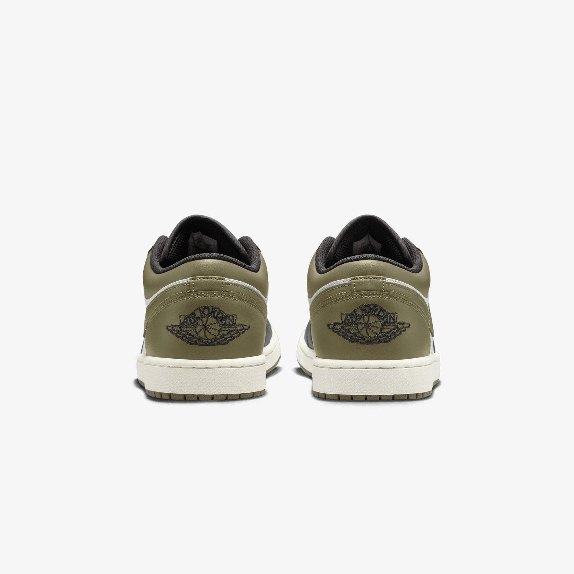JORDAN | AIR JORDAN 1 LOW { BLACK/WHITE-MEDIUM OLIVE