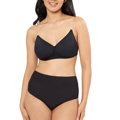 Classic Backless Padded & Non-wired Bra - Black