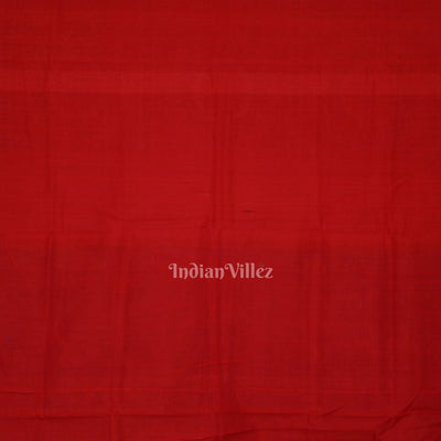 Navy Blue Red Animal Theme Sambalpuri Ikat Cotton Saree