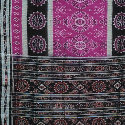Purple Konark Chakra Sambalpuri Pure Cotton Saree