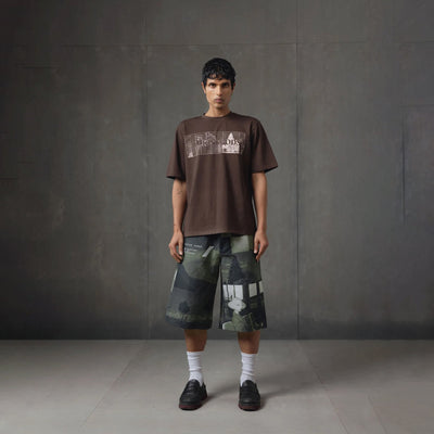 ALMOST GODS | SYSTEM RELAXED TEE { BROWN