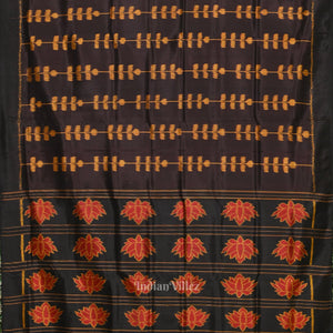 Coffee Leaf Design Odisha Ikat Contemporary Designer Saree