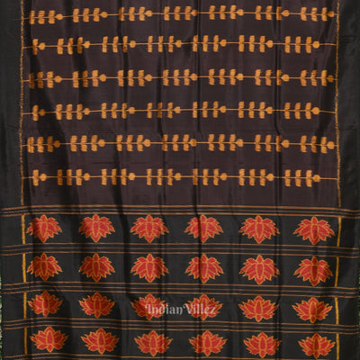 Coffee Leaf Design Odisha Ikat Contemporary Designer Saree