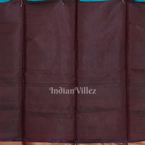 Sky Coffee Handwoven Bishnupuri Silk Saree