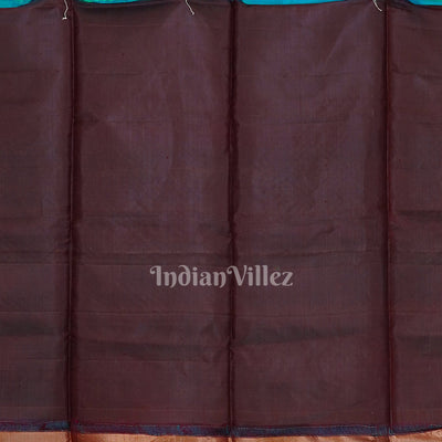 Sky Coffee Handwoven Bishnupuri Silk Saree