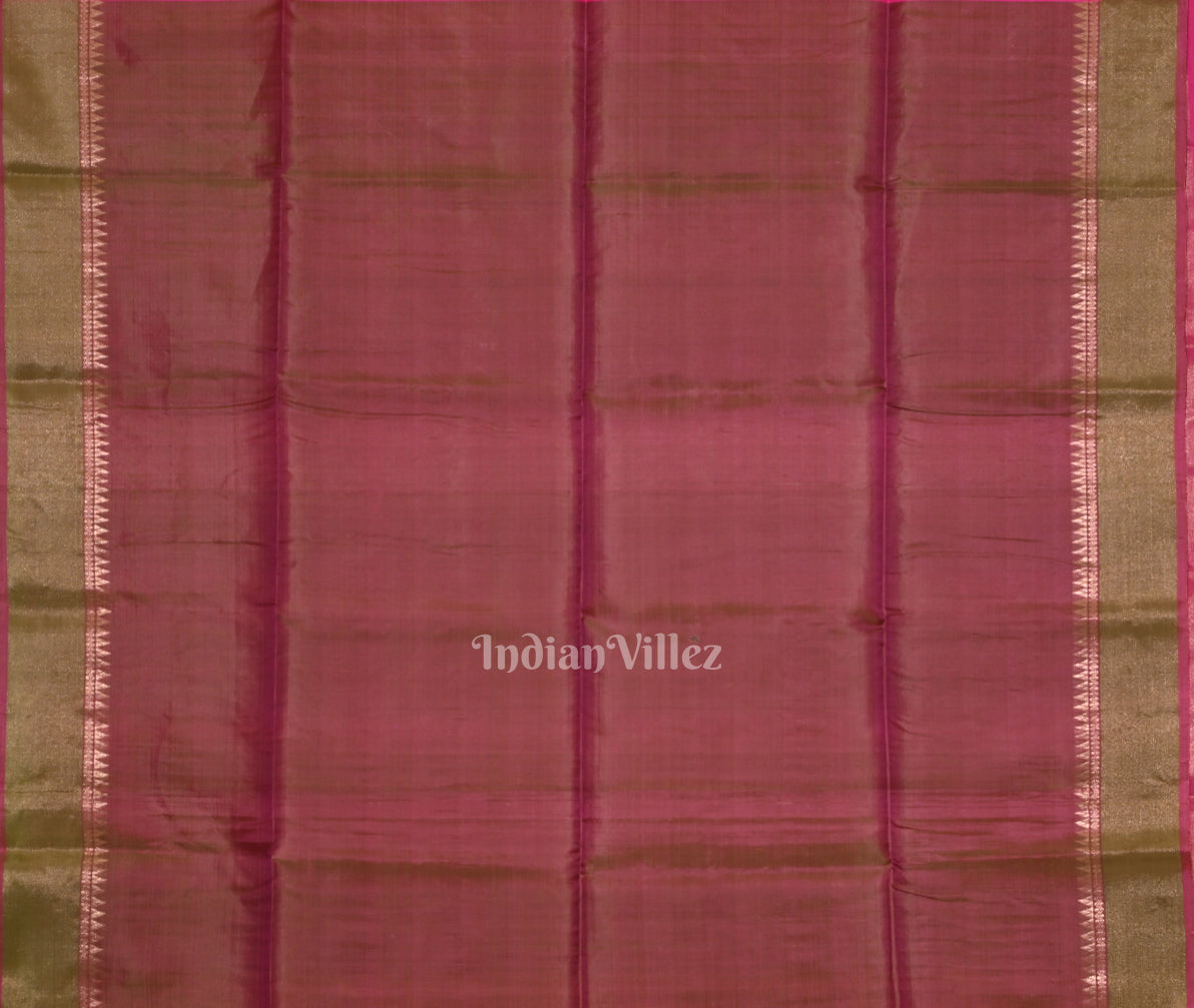 Rani Pink Pure Bishnupuri Silk Saree