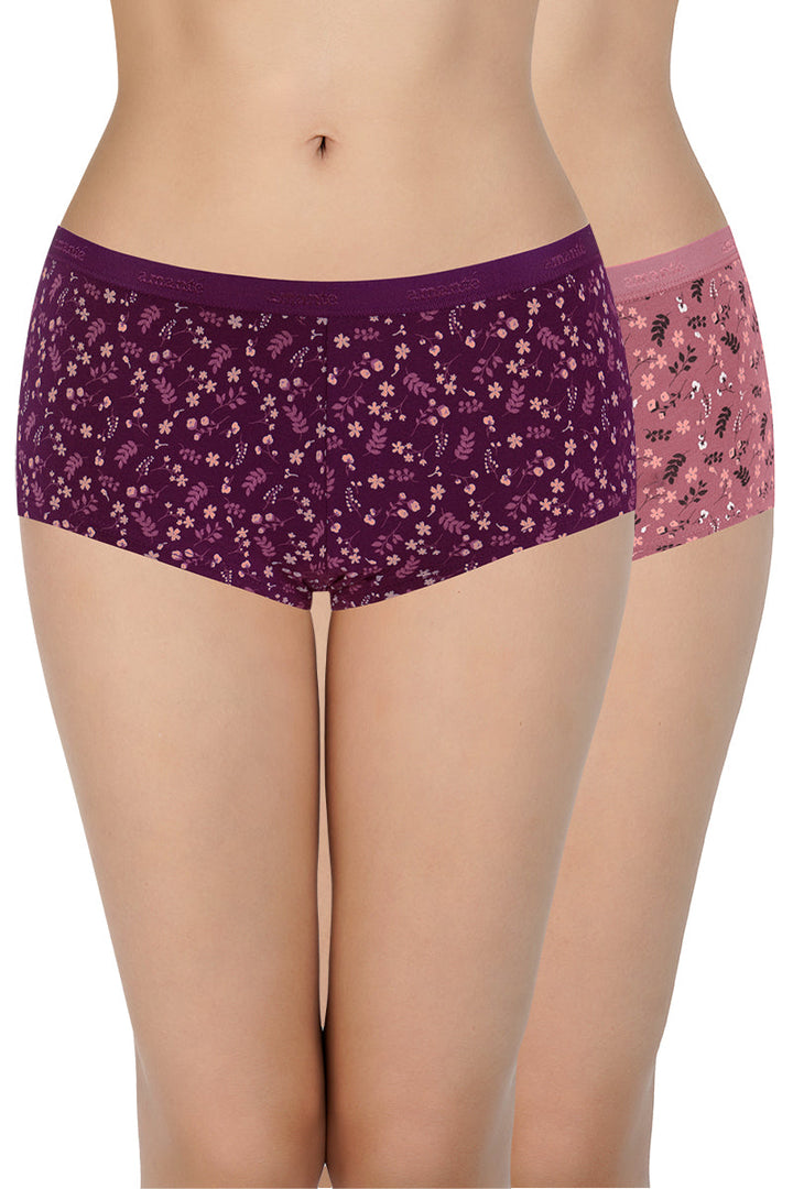 Low Rise Print Boyshort Panties (Pack of 2)