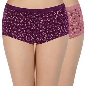 Low Rise Print Boyshort Panties (Pack of 2)