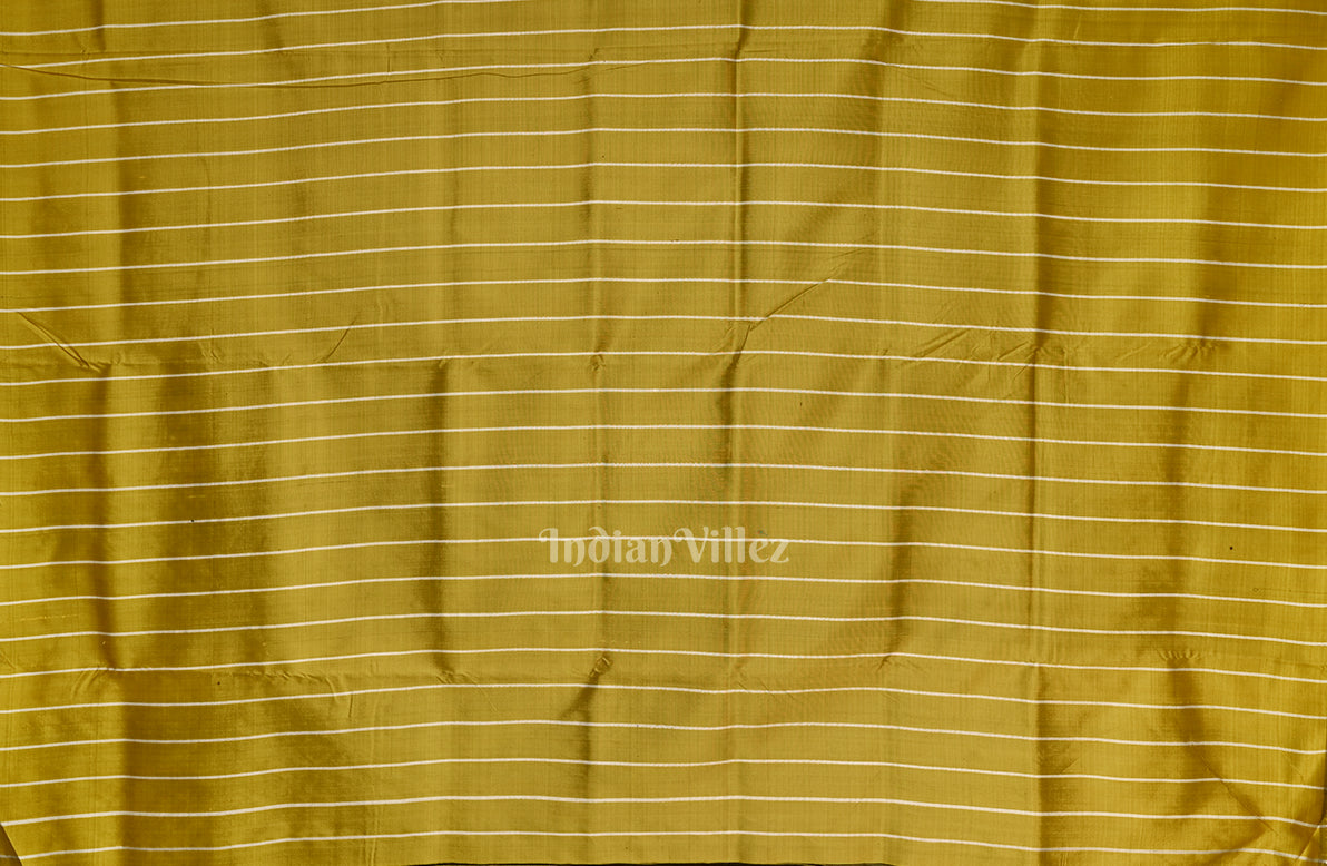 Black Yellow Pasapali Border Contemporary Silk Saree