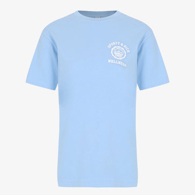 SPORTY & RICH | EMBLEM T-SHIRT { SKY BLUE/WHITE