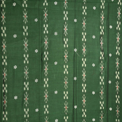 Green Red Flower Buti Odisha Ikat Sambalpuri Dress Set & Dupatta