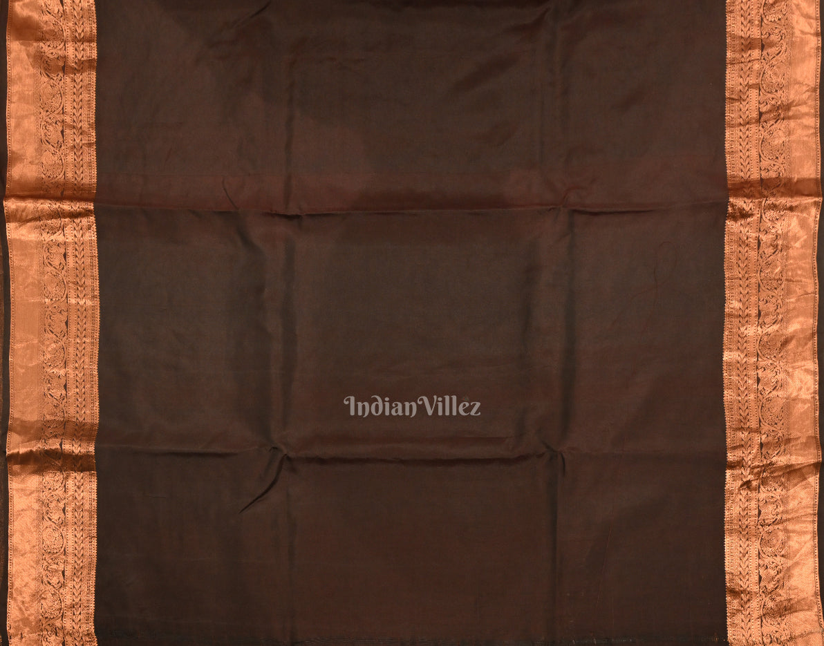 Black Maroon Pure Kanjivaram Silk Saree