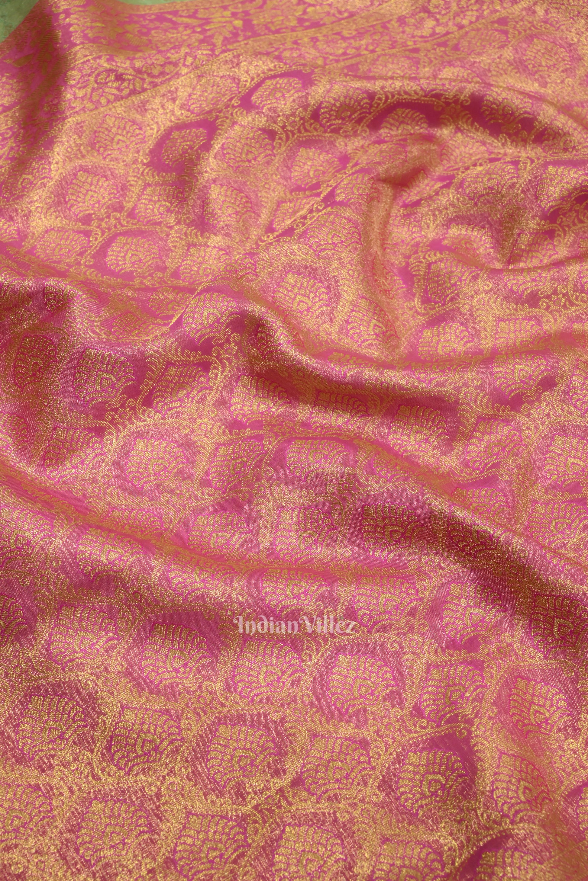 Mint Green Pure Kanjivaram Tissue Silk Saree