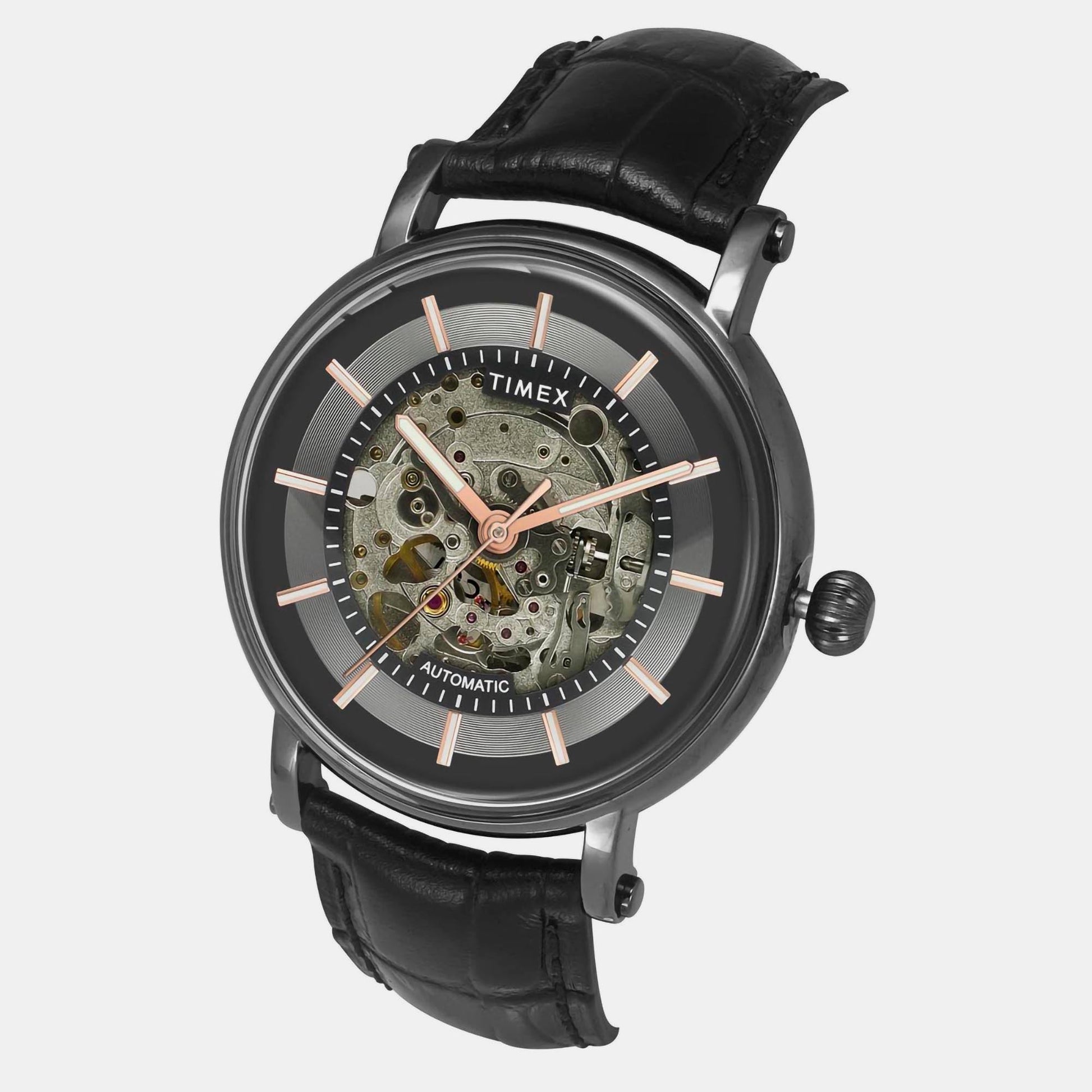 E Class Men Automatic Black Dial Analog Leather Watch TWEG16720