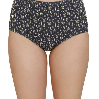 Inner Elastic Print High Rise Full Brief Panties (Pack of 3)
