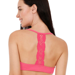 Front Closure Racerback Bikini Top - Fandango Pink