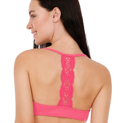 Front Closure Racerback Bikini Top - Fandango Pink