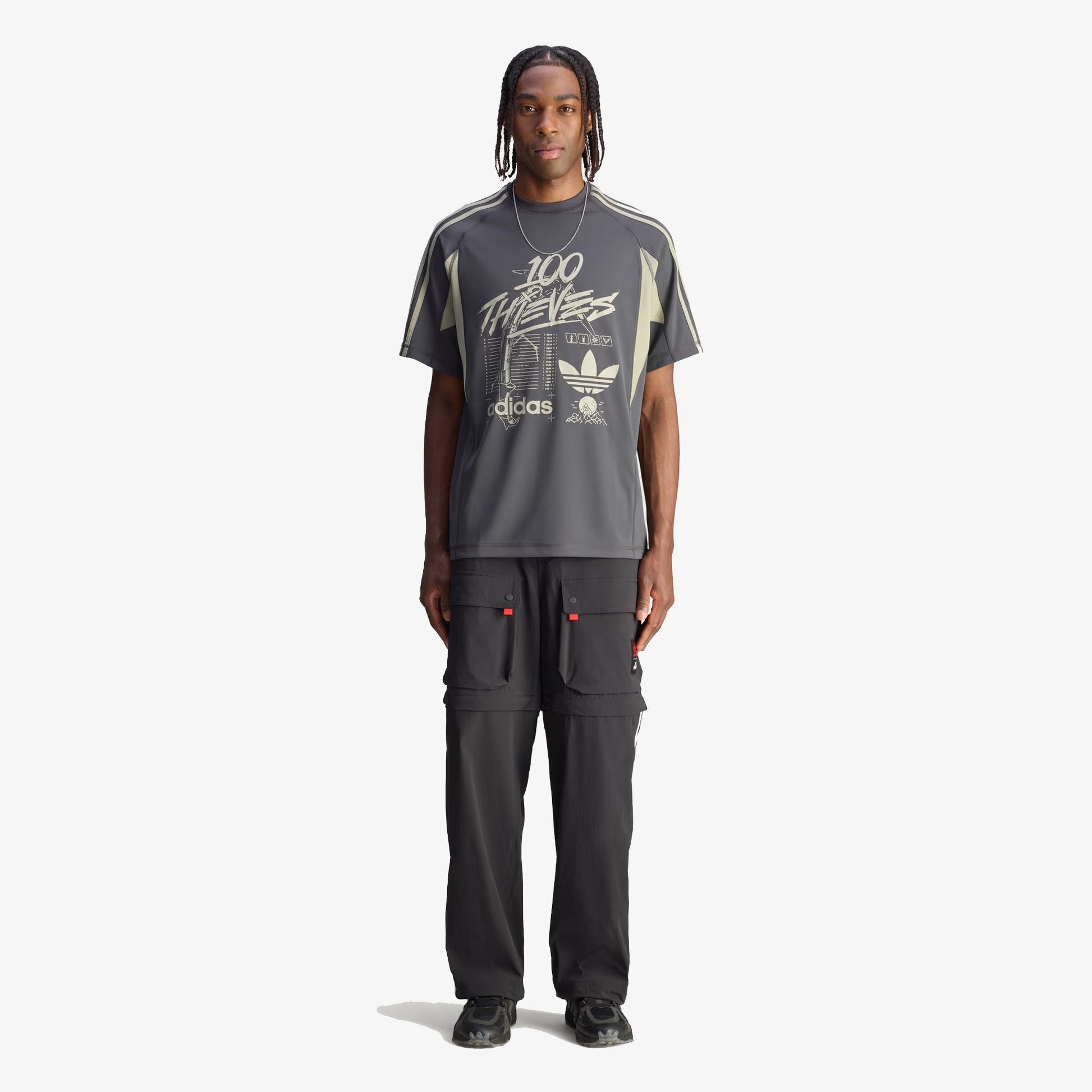 Adidas Originals | 100 THIEVES ZIP PANTS { BLACK