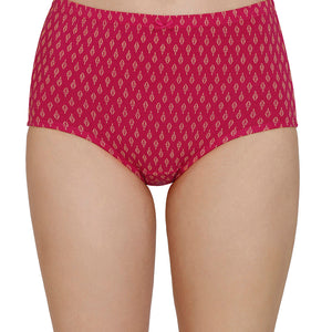 Inner Elastic Print High Rise Full Brief Panties (Pack of 3)