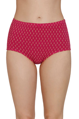 Inner Elastic Print High Rise Full Brief Panties (Pack of 3)