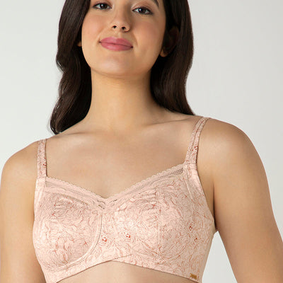 Demure Non-Padded Non-Wired Contour Bra - Delicate Bloom Print