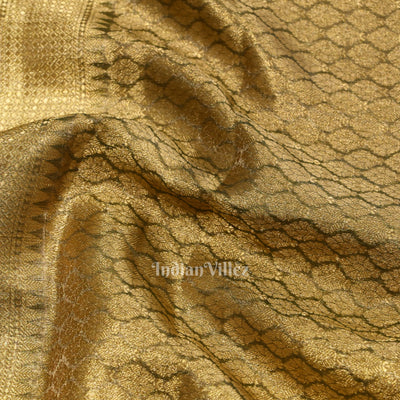 Green Golden Border Zari Woven Banarasi Tissue Silk Saree